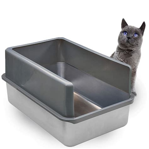 iprimio ultimate stainless steel cat litter box|deep stainless steel litter box.